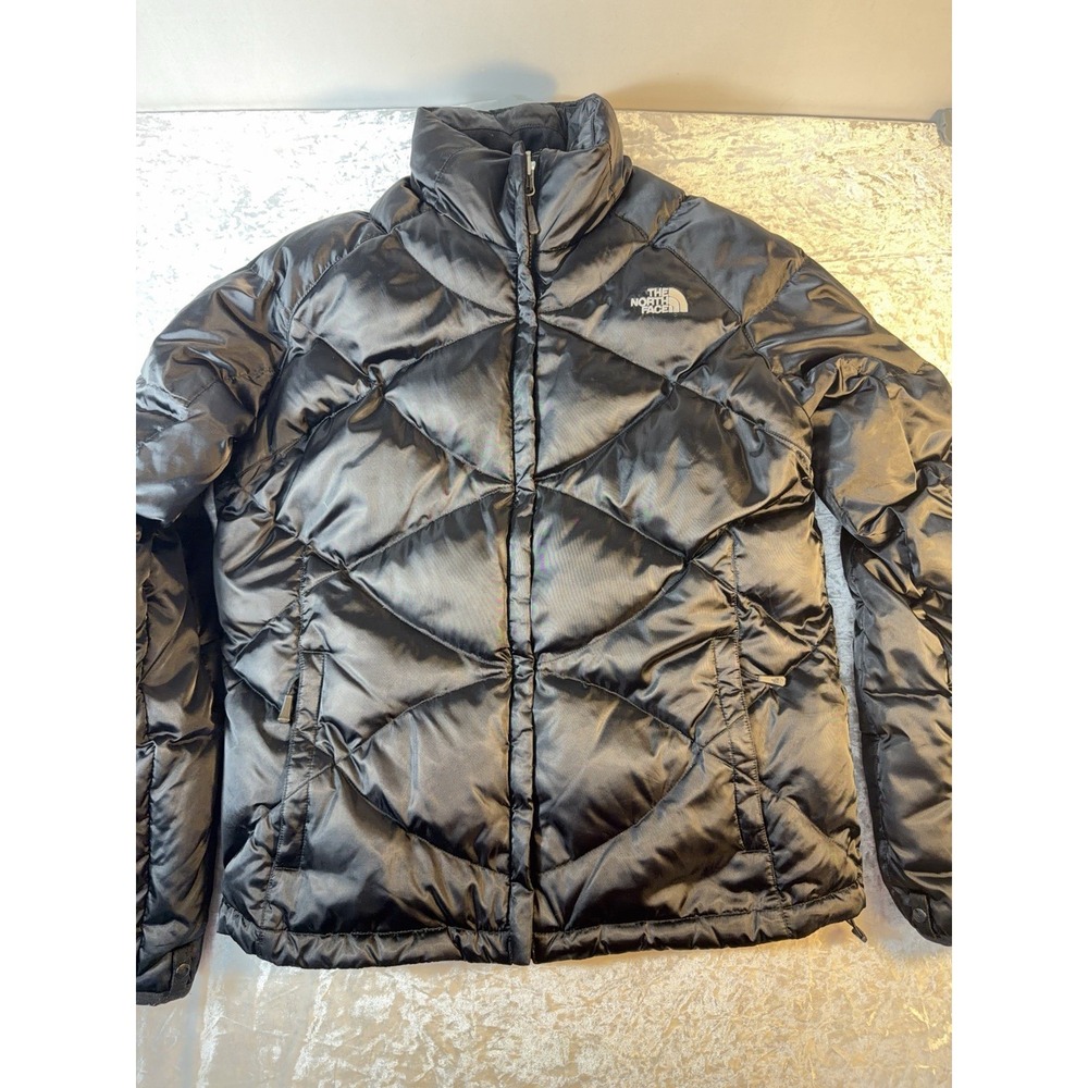 The North Face 700 Down Puffer Jacket Womens XL Black Shiny Goose Down Winter